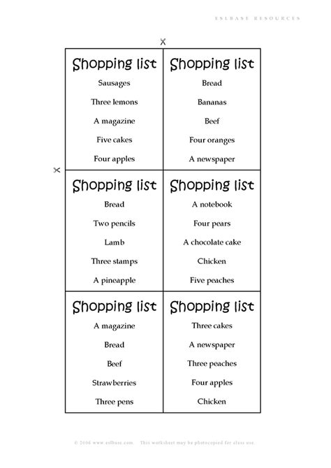 Shopping Roleplay Activity Eslbase