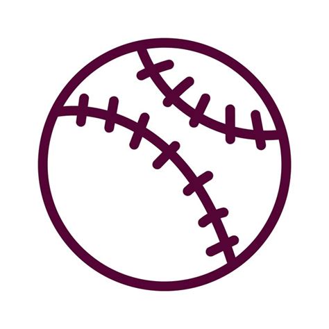 Pelota De B Isbol Icono Deportivo Ilustraci N Vectorial Vector Premium