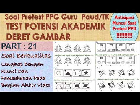 Soal Pretest PPG Guru PAUD TK Part 21 Tes Potensi Akademik Deret