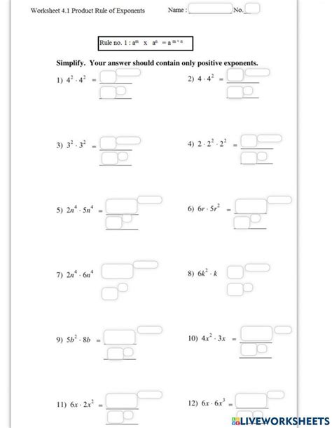 Exponents Rules 4 Worksheet Worksheets Library