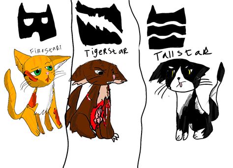 Firestar, Tigerstar, and Tallstar in different Clans | Warrior Cats