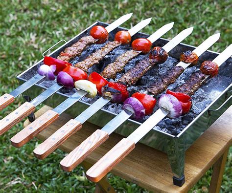 Flat Stainless Steel Kabob Skewers