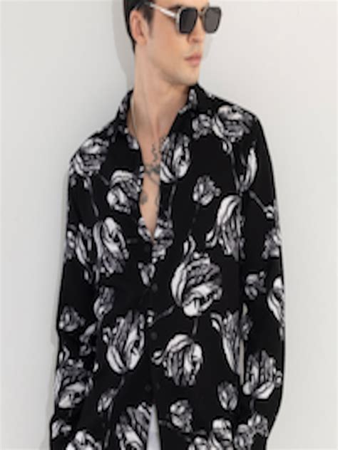 Buy Snitch Classic Floral Printed Spread Collar Slim Fit Casual Shirt