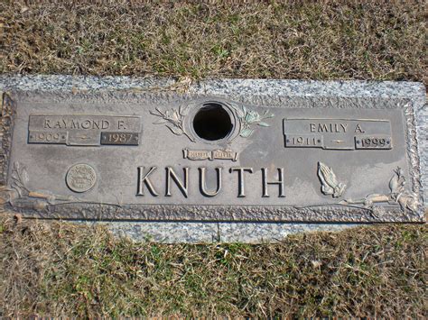 Emily A Raistrick Knuth M Morial Find A Grave