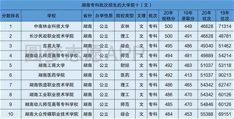 湖南十大大专学校排名及分数线：湖南最好的大专学校有哪些？ 高考100