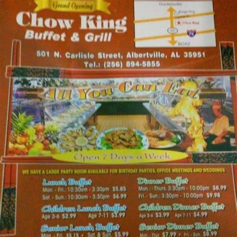 Chow King Buffet And Grill Menu Albertville Al Checkle