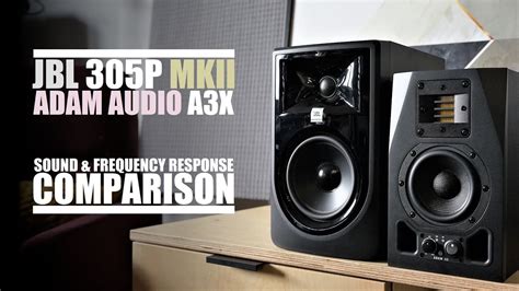 Adam Audio A3X Vs JBL 305P MKII Sound Frequency Response