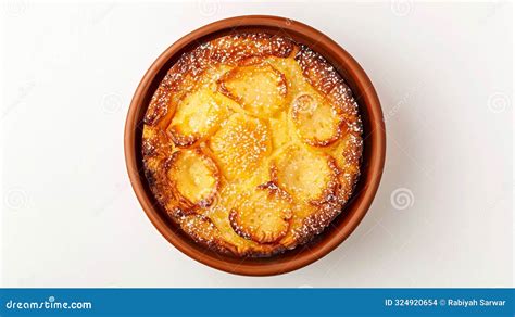 Traditional Arabic Eastern Dessert Om Ali Top View Egyptian Bread