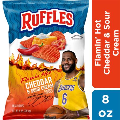 Ruffles Flamin Hot Cheddar And Sour Cream Potato Chips 8 Oz Frys Food Stores
