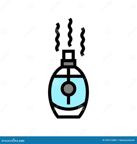 Scent Fragrance Bottle Perfume Color Icon Vector Illustration Stock