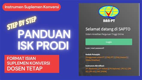 Instrumen Suplemen Konversi Isk Penjelasan Teknis Tentang Dosen