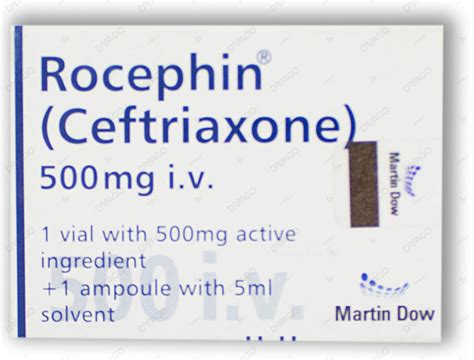 Rocephin Injection Iv 500mg 1 Vial — Dvago