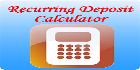 Rd Calculator For Recurring Deposit 2023