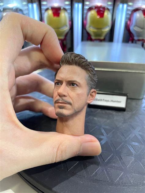 MARVEL AVENGERS END GAME HOT TOYS SCALE MMS D TONY STARK IRON MAN MK HEAD SCULPT