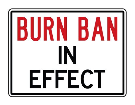 Buy our "Burn Ban In Effect" sign from Signs World Wide