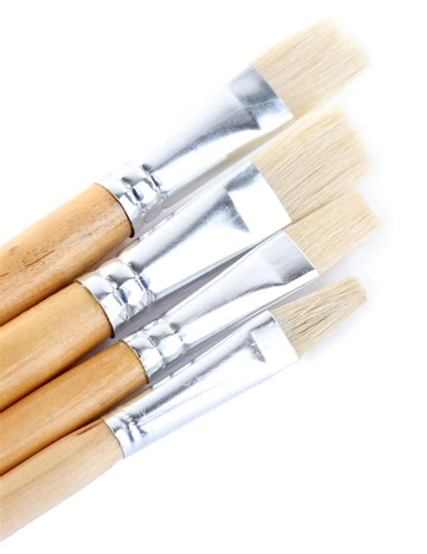 Premium Photo Paint Brushes Isolated On White