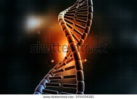 Dna Strand Background 3d Illustration Stock Illustration 1954104382 ...