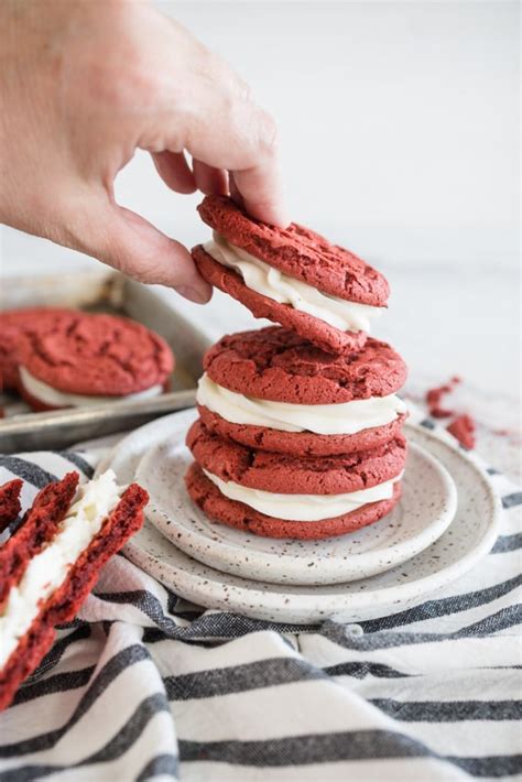 Red Velvet Sandwich Cake Mix Cookies