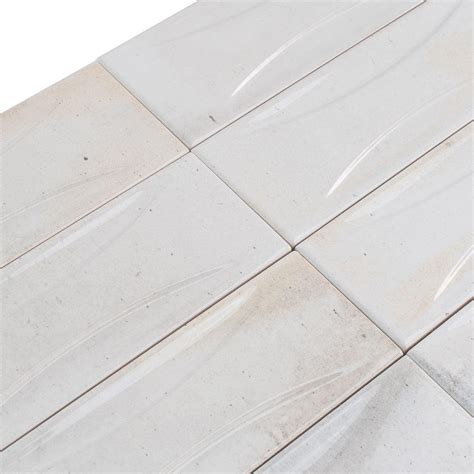 Luna Arc White 2 5x8 Ceramic Subway Tile Backsplash And Shower