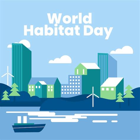 Día mundial del hábitat Vector Gratis