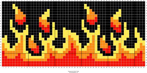 Flames Cross Stitch Pattern