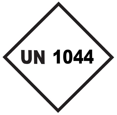 UN 1044 - Aufkleber 10 x 10 cm - Aufkleber-Shop