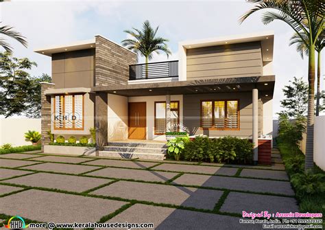 modern single floor house design india