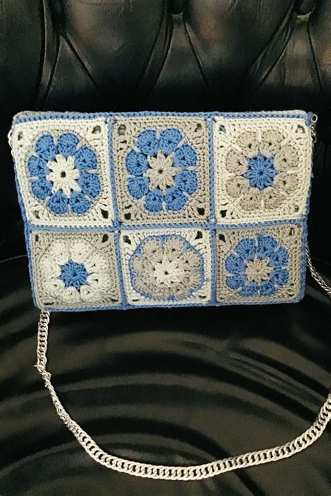 Borsa Uncinetto Con Fiore Africano Tutorial Crochet