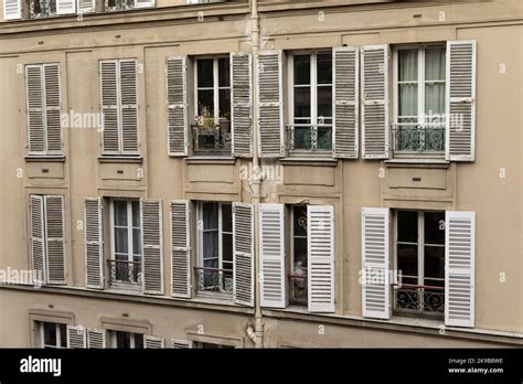 Old Shuttered Windows Paris France Stock Photo Alamy