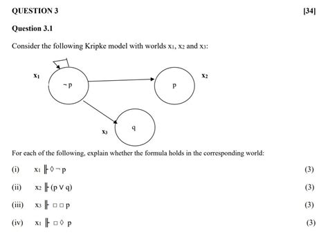 Solved Consider The Following Kripke Model With Worlds X X Chegg