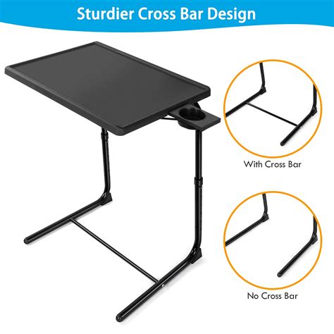 Loryergo Tv Tray Tv Table Adjustable Tray For Eating Folding Table