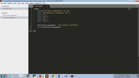 Imprimir Un Dato En PHP