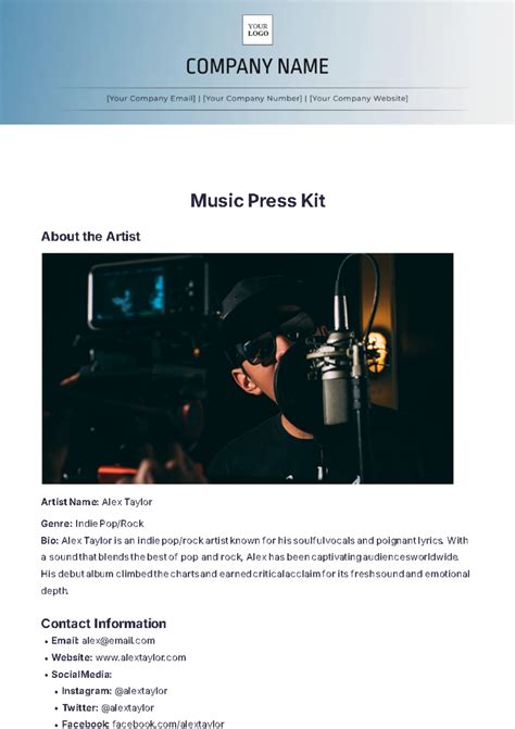 Free Press Kit Templates Edit Online And Download