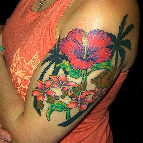 Simple Hibiscus Flower Tattoo