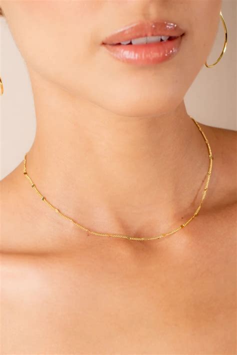 Colar Choker Plaquinhas Banho Ouro K Trudys Loja Online De