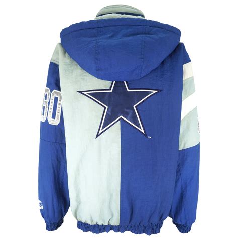 Vintage Starter Pro Line Dallas Cowboys Hooded Zip Up Jacket 1990s