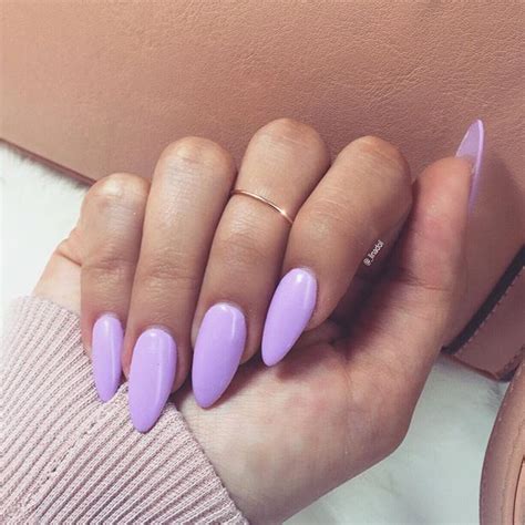 Perfect Lavender Almond Shaped Nails Nail Art Pinterest Almond Shape Nails Almonds And