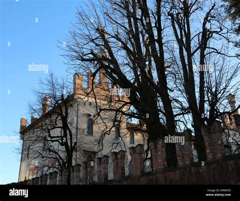 Thiene, VI, Italy - December 10, 2017: Ancient Castle called Castello ...