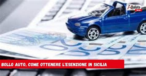 Esenzione Bollo Auto Risoluto