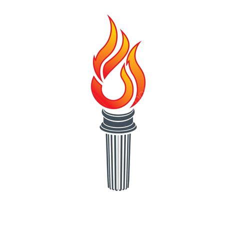 Luxurious Logo Icon In The Shape Of A Fire Torch Vector, Concept, Logo ...