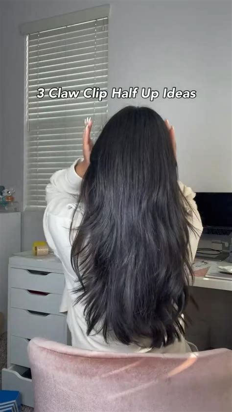 3 Claw Clip Half Up Ideas | Rambut