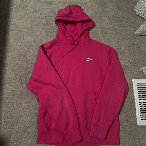 Hot pink Nike hoodie size medium 🔴barely worn very... - Depop