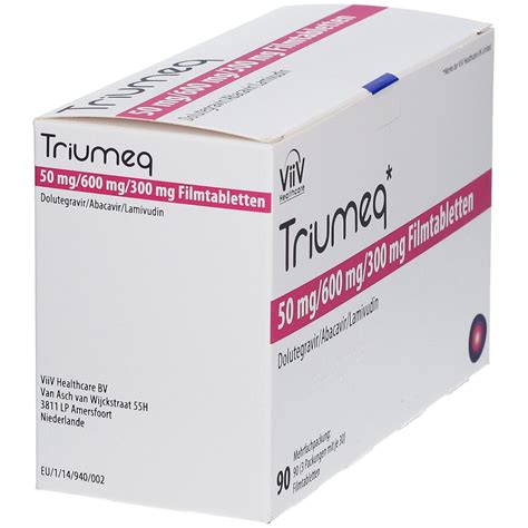 TRIUMEQ 50 mg/600 mg/300 mg Filmtabletten 90 St mit dem E-Rezept kaufen