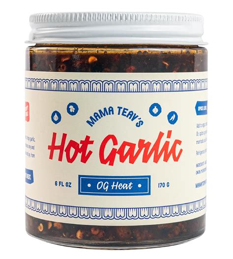 Amazon Mama Teav S Hot Garlic Chili Crisp Spicy Umami Crunchy Chili Oil Condiment All