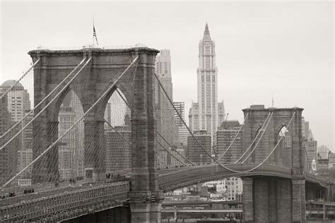 Brooklyn Bridge (black and white) | Brooklyn bridge, New york city ...