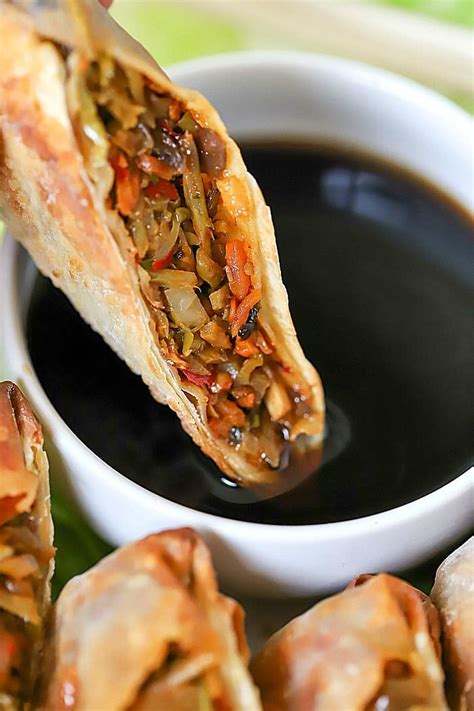 Homemade Air Fryer Vegetable Egg Roll Recipe - Yummy Healthy Easy