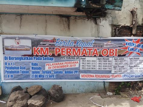 Jadwal Kapal Permata Obi Dari Manado Jailolo Ternate Sanana Dan Ambon