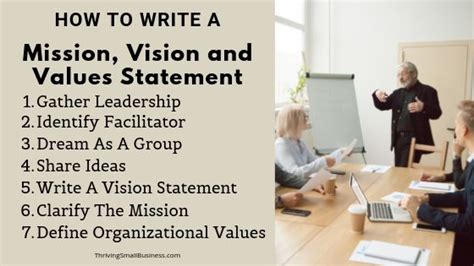 How To Write A Mission Vision And Values Statement Writing A Mission