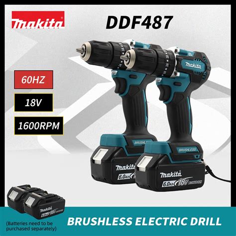 Makita Taladro Inal Mbrico Sin Escobillas DDF487 Destornillador El