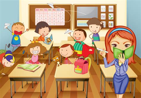 Cartoon Classroom Illustrator Vector Free Vector Graphic Download